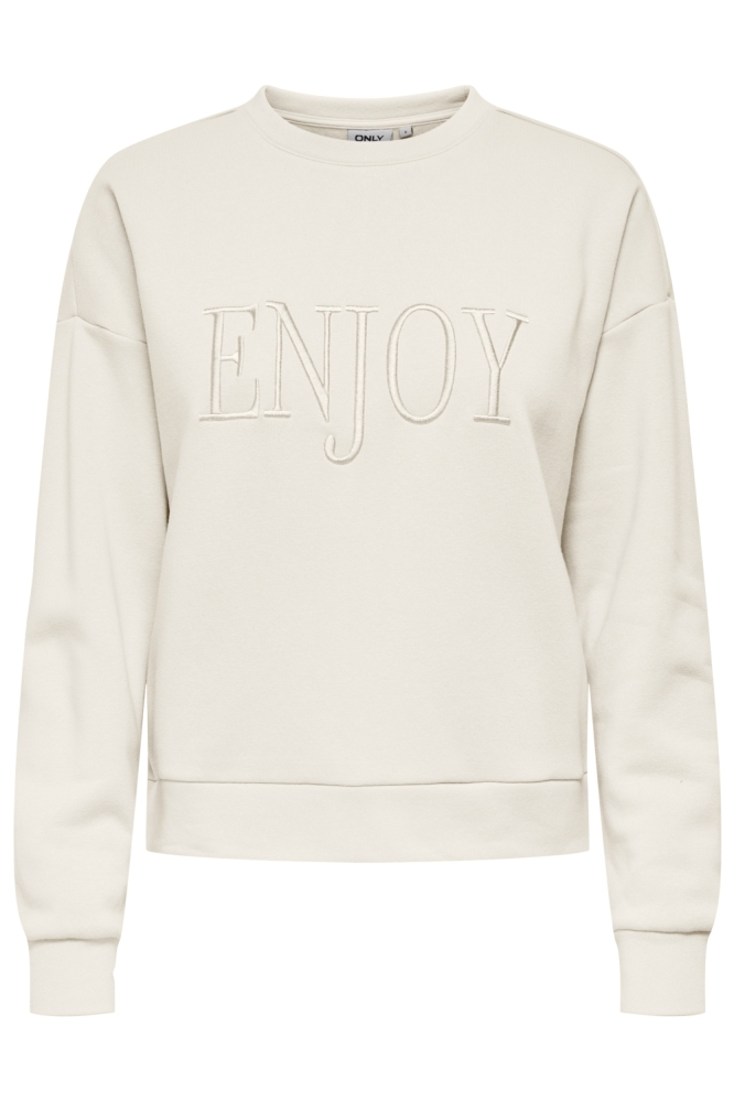 ONLPAM L/S O-NECK BOX CC SWT 15352885 Egret/W. ENJOY
